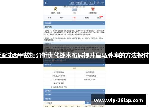 通过西甲数据分析优化战术布局提升皇马胜率的方法探讨